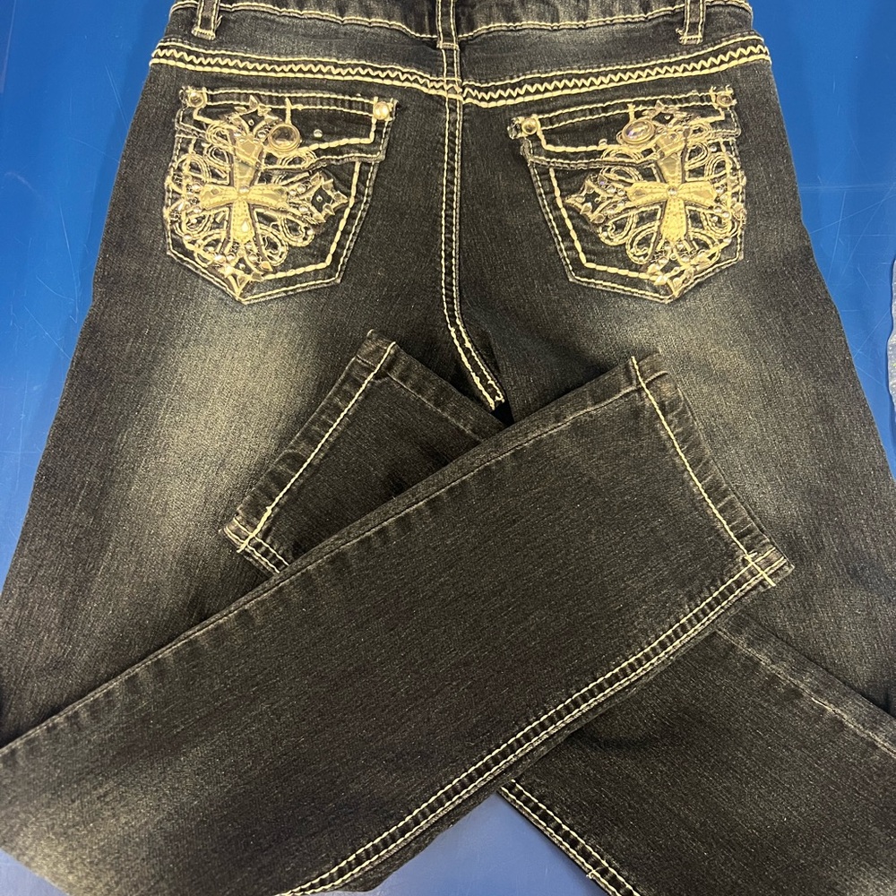 Embroidered Black Jeans Arizona Girls Size 12 Skinny jeans